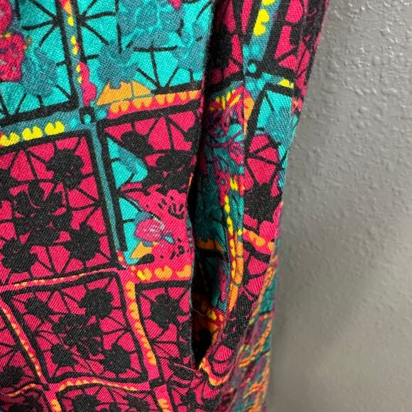 Soft Surroundings Santiago Short Diamond Tile Dress in Cerise Pink Size Large - Picture 4 of 6